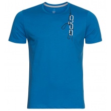 Odlo Wander-/Freizeit Tshirt Crew Neck Nikko mit Logo-Print (50% Baumwolle, 50% Polyester) indigoblau Herren